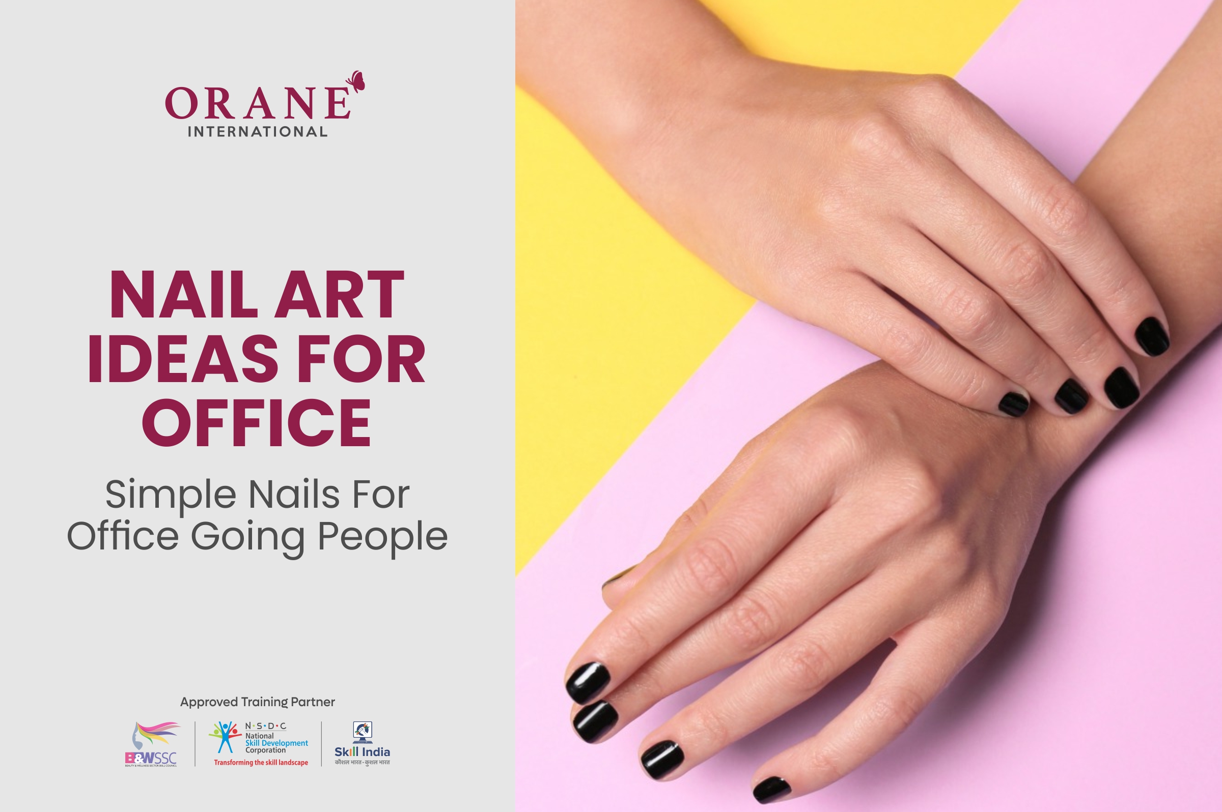 5 Simple Nail Art Ideas For Office Going People! - Orane Beauty Institute